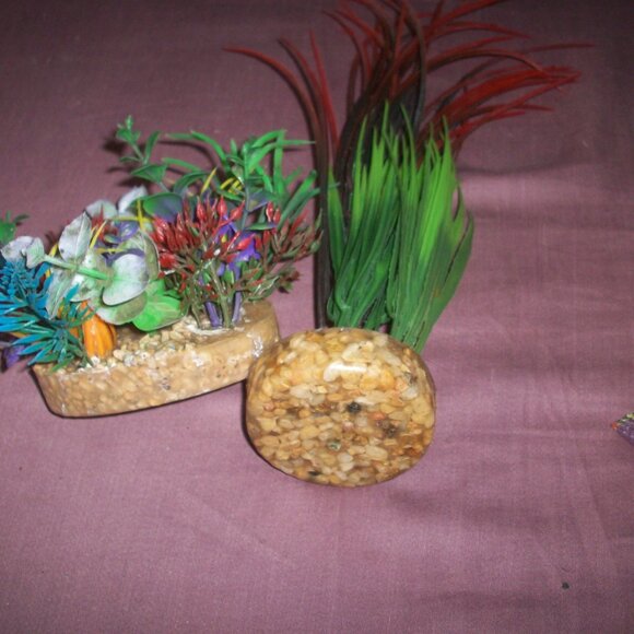 Aquarium Fish Tank Landscape Pirate Ship Wreck Ship Decor Plants Resin Boat Lot - Picture 2 of 9